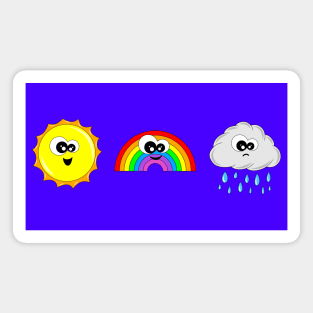 Sun Rain Rainbow Magnet